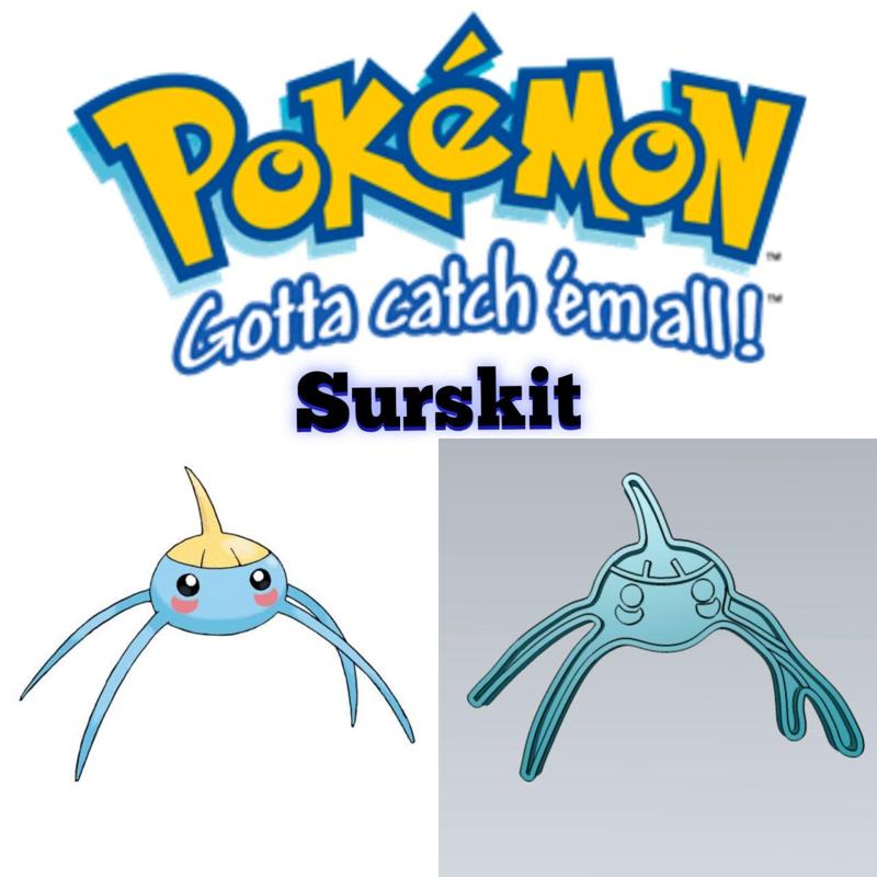 AMAZING POKEMON Surskit COOKIE CUTTER STAMP CAKE DECORATING