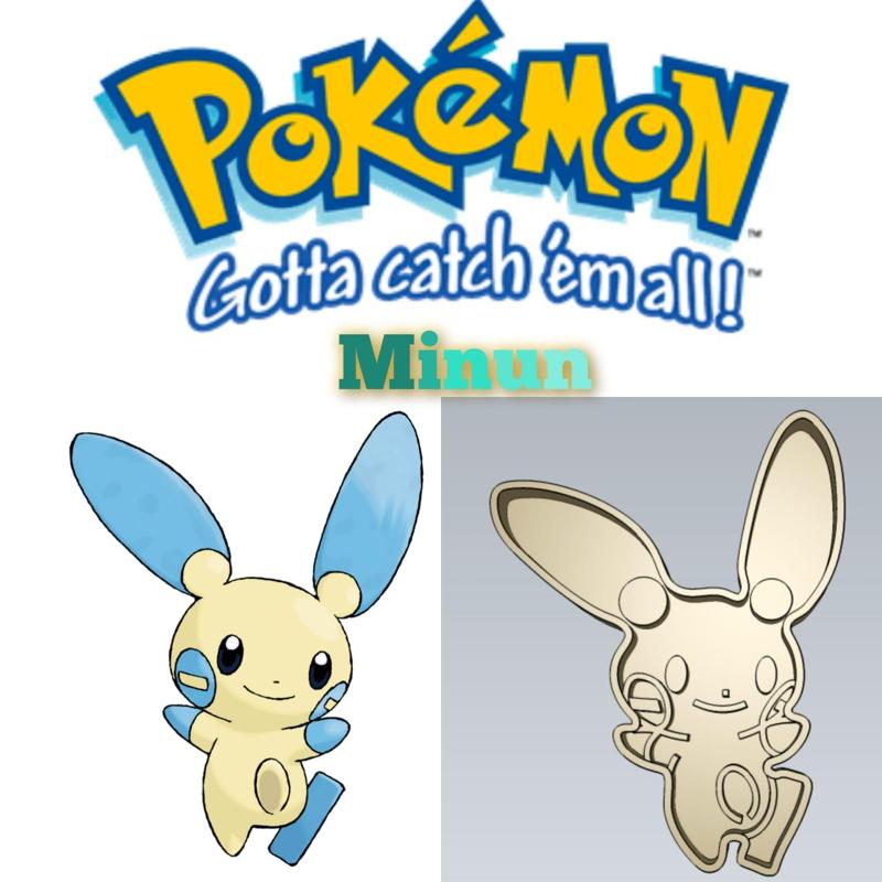 AMAZING POKEMON minun COOKIE CUTTER STAMP CAKE DECORATING