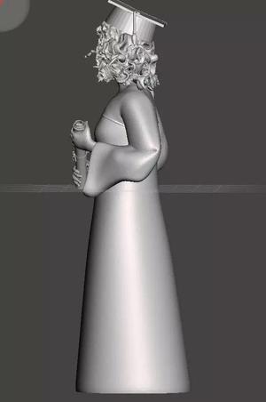 graduate woman in graduation gown