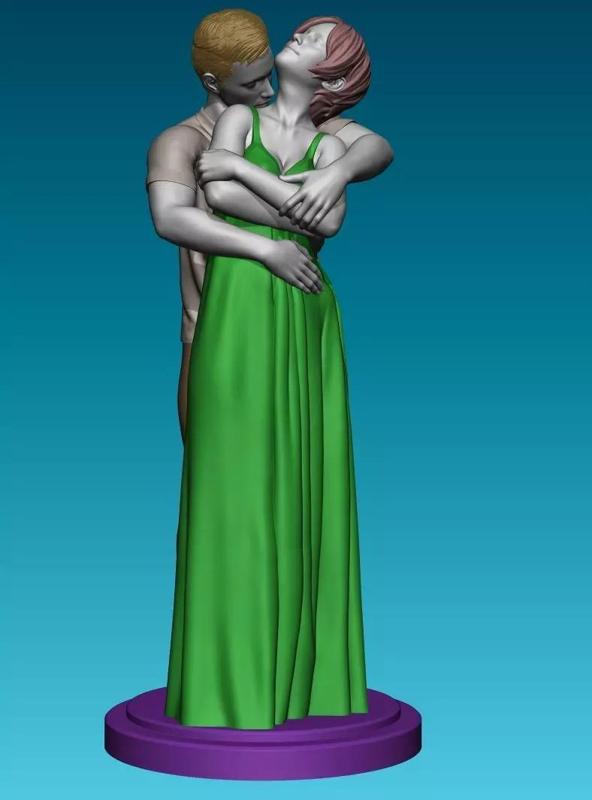 Couple Hugging with cloth