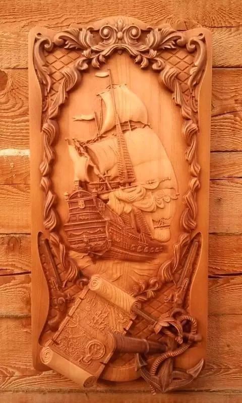 CNC Bas Relief Ship Design