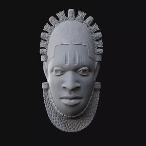 African Benin ivory mask of Queen Idia 3d print