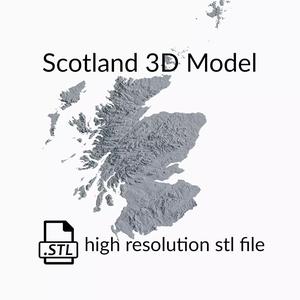 Scotland Topographic Map - 3D Terrain Topography of Scotland