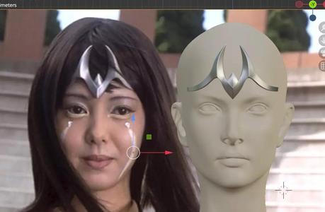 Ultraman Tiga Camearra human form tiara head piece