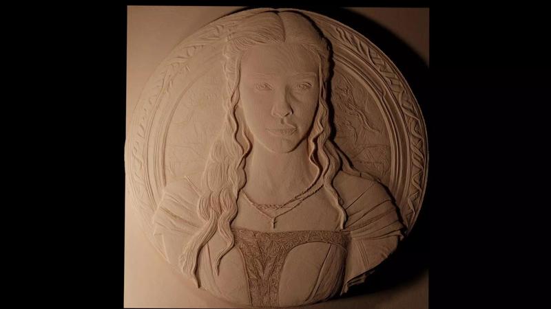 Daenerys Targaryen GOT CNC 3d Print High Relief Sand Casting