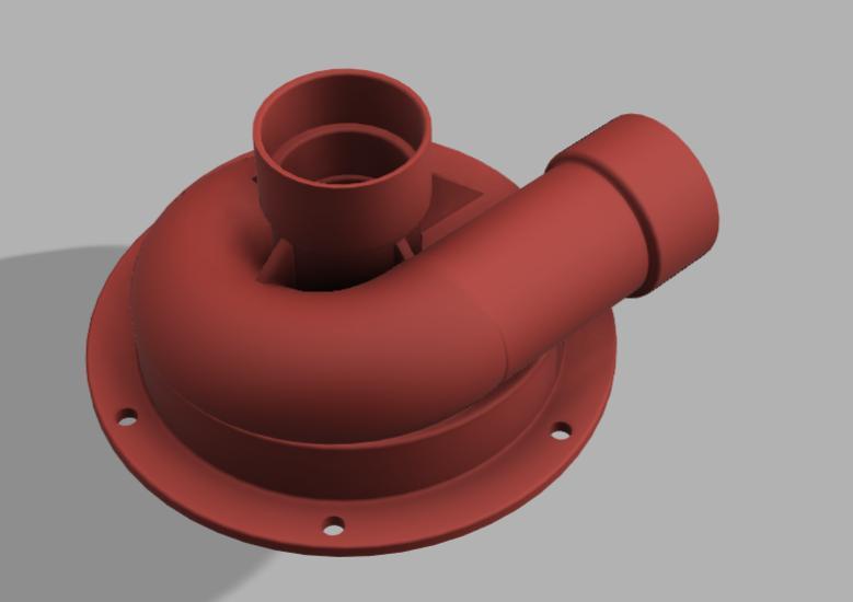 The chimney on the vacuum cleaner