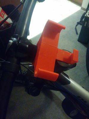 Bike phone holder (LG G3 w/case; FreeCAD file included)