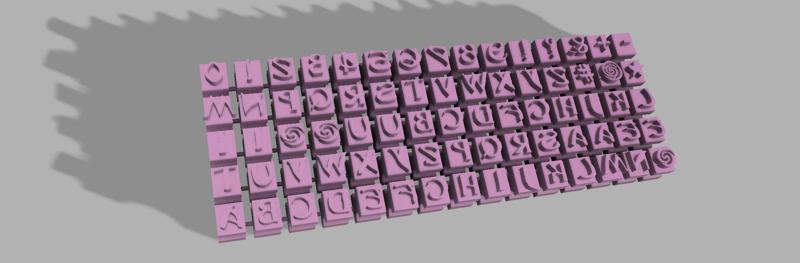 Letter stamps 8mm Mohana