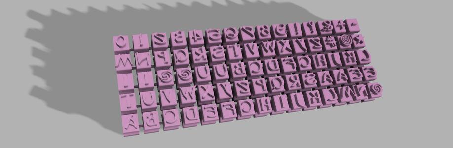 Letter stamps 8mm Mohana