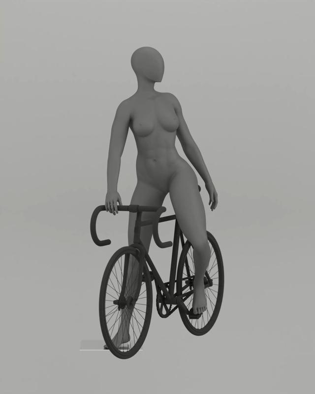 Woman mannequin Cyclist pose