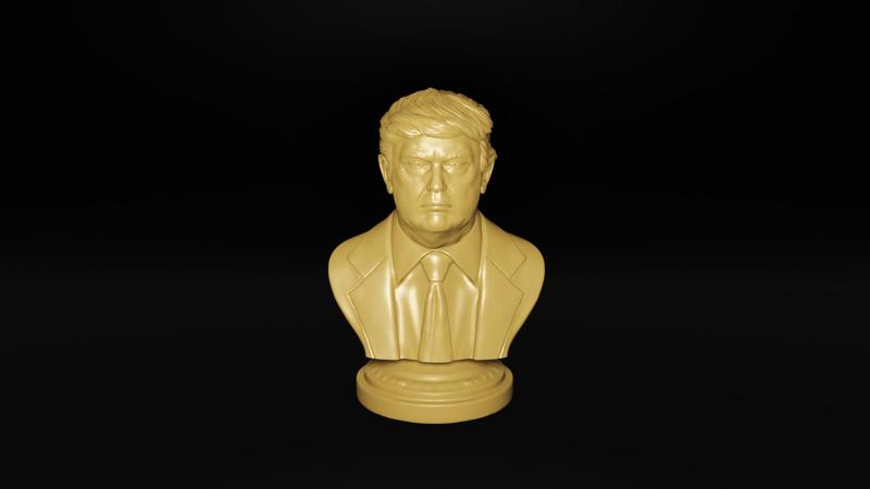 3D Printable Bust of President Donald Trump – STL Filesfor 3D Printing