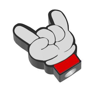 Rock On Cartoon Hand Straw Topper 2 sizes 3MF File Included