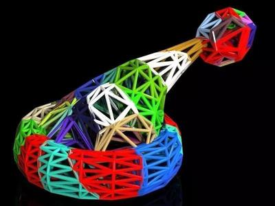 MULTICOLOR VORONOI SANTA HAT
