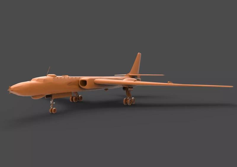 tu-16 orange fighter jet