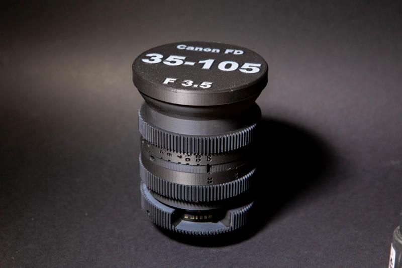 Canon nFD 35-105mm f/3.5 Lens Rehousing – Cine Housing (3D Printable)