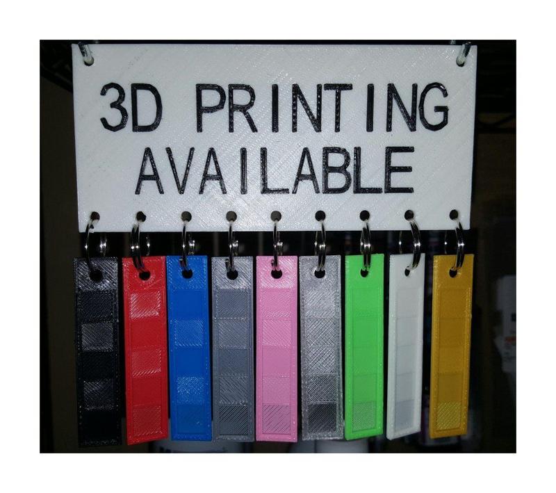 3D Printing Available Sign With Swatches