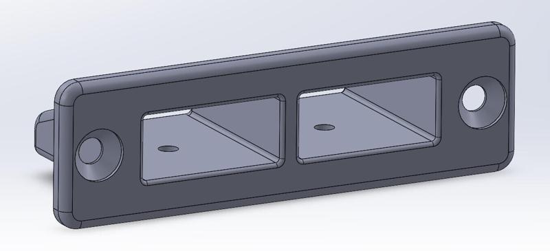 Dual Anderson Plug SB50 Horizontal Panel Mount