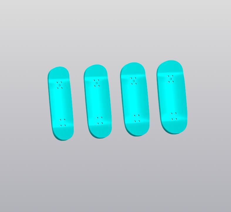 Shapes for Medium Fingerboard Mold