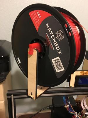Rounded spool bar for MakerFarm Pegasus