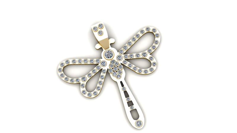 DRAGONFLY PENDANT 3D PRINTABLE MODEL