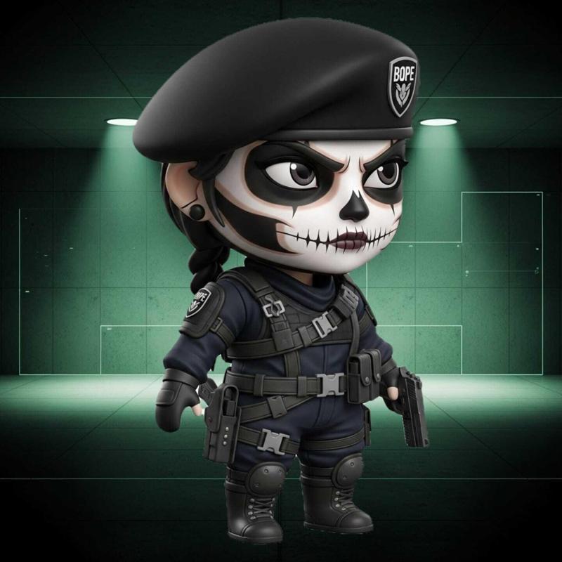 Caveira - Rainbow Six Siege Chibi Operator (Skull Face Grit)