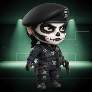 Caveira - Rainbow Six Siege Chibi Operator (Skull Face Grit)