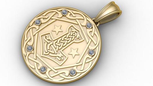 EUEAVAN Norse PANDANT 3D PRINTABLE MODAL