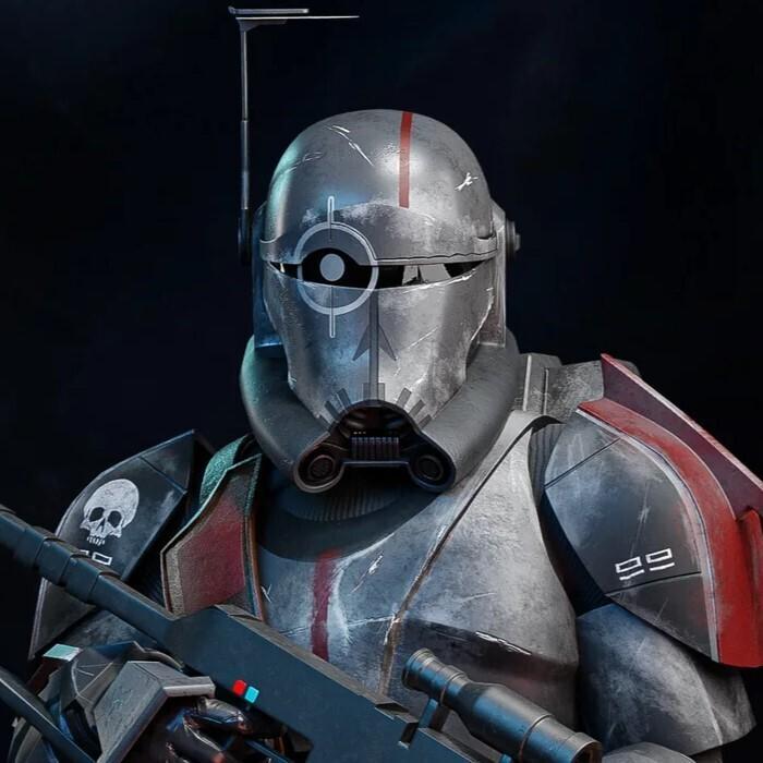 Star Wars Crosshair Helmet | 3D Printable STL File | Bad Batch | Star Wars Cosplay Prop