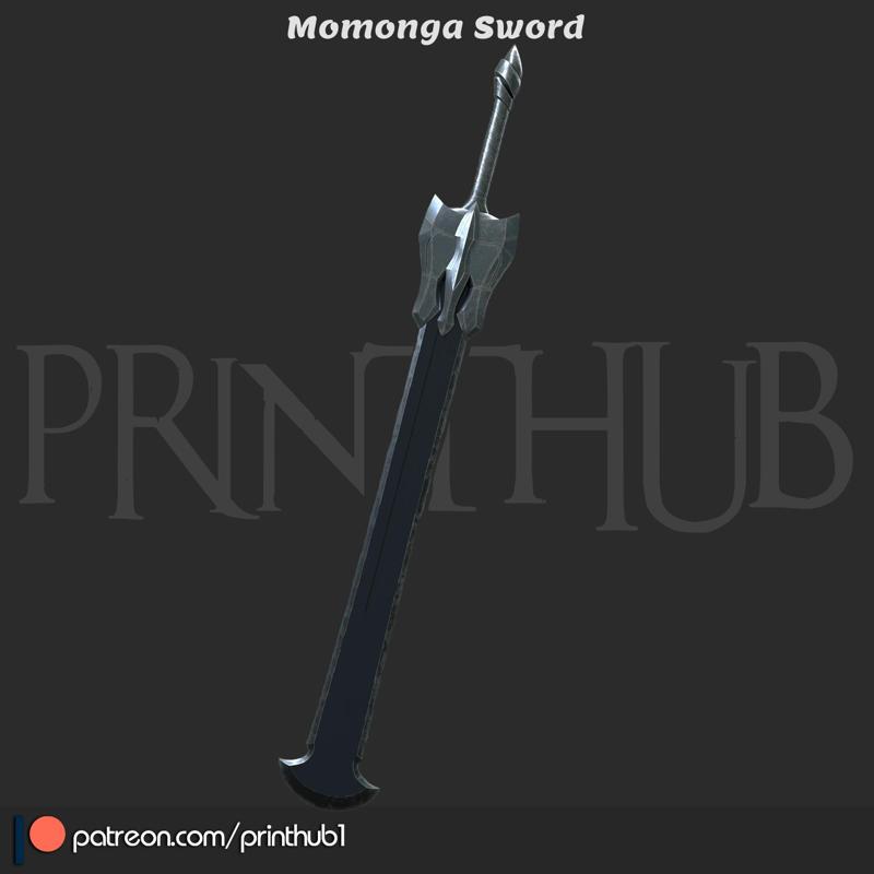 Momonga Sword from OverLord - Fan Art for cosplay stl