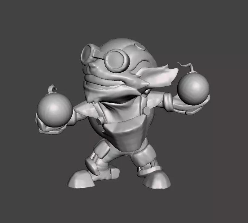 Ziggs 3D Model cartoon character