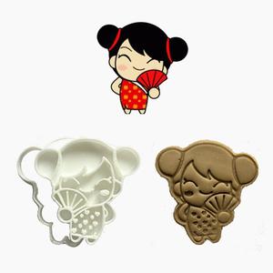 CNY - GIRL QIBAO1 COOKIE CUTTER STAMP