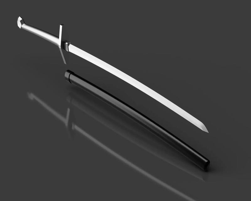Hiei Katana Sword of the Darkness Flame 3D printable