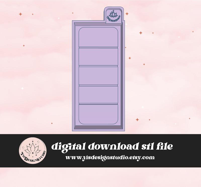 Plain Snap Bar Housing Mold Maker STL File for Freshies, Candles, Aroma Beads, Soap, Freshie Mold, Candle, Wax Melts Mold,  Wax Tarts