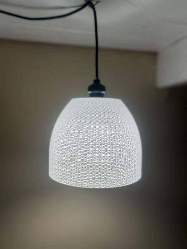Fabric effect pendant lamp shade