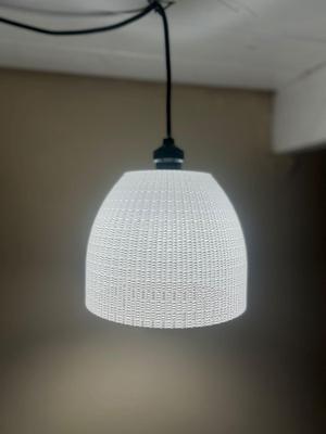 Fabric effect pendant lamp shade