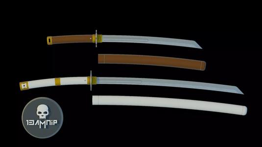 Katana two samurai swords