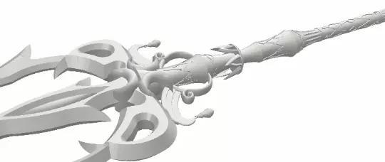 Mipha Lightscale Trident Breathe of Wild 3D File for Printing