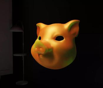 Animal Pig Face Mask - Animal Cosplay Helmet