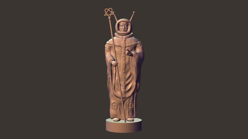 COSMIC POPE (VILLE VALO TATOO STATUE)