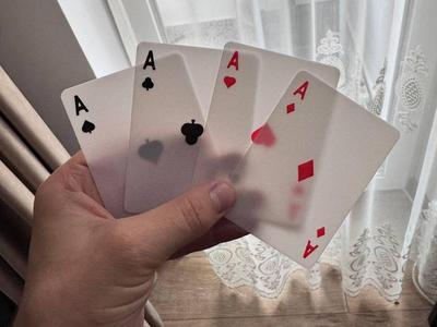 Transparent ace cards