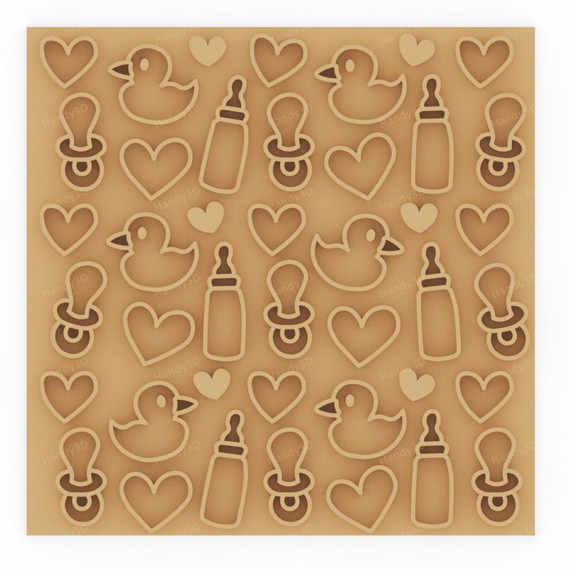 Little Duck - Baby Shower Cookie Texture Plate