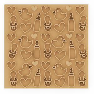 Little Duck - Baby Shower Cookie Texture Plate