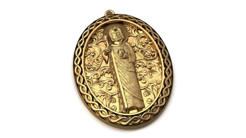 St. Jude Pendant – High Detail 3D Print Model (STL/3DM)