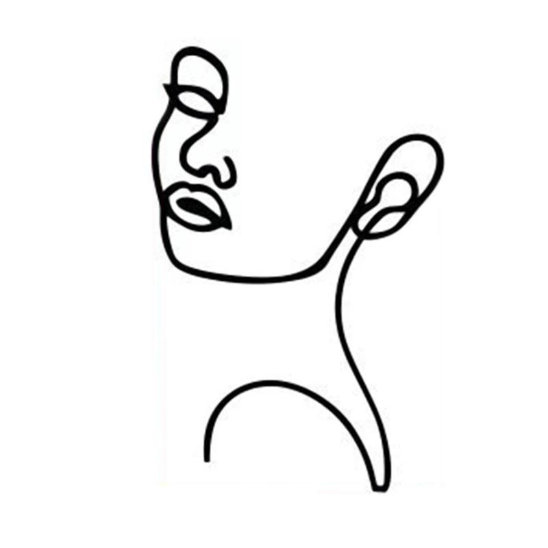 Face Siluet Cake Topper