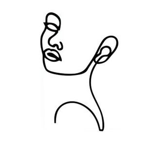 Face Siluet Cake Topper