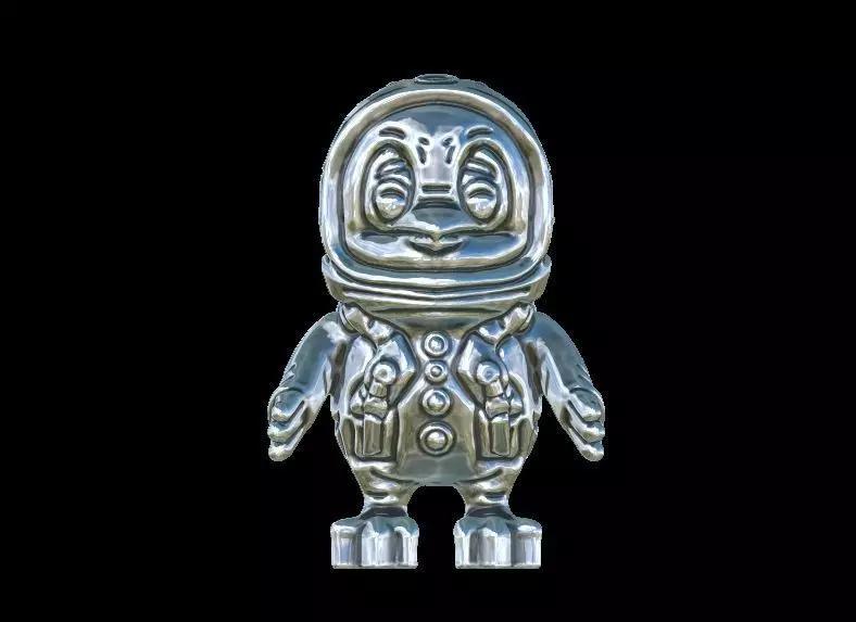 Cute penguin Astronaut