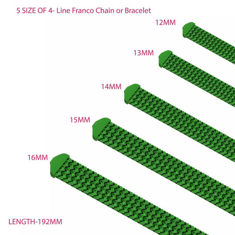5 Size Strick Franco Cuban Chain or Bracelet 3d model  3D Model Collection