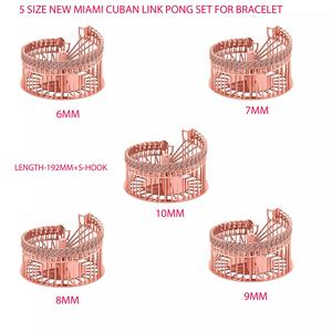 5 SIZE NEW MIAMI PREMIUM CUBAN LINK PONG SET FOR BRACELET 3D Model Collection