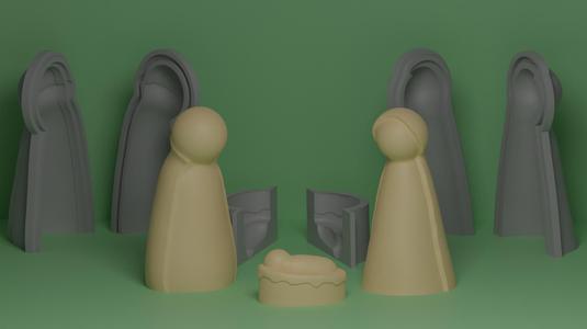 Mold for Christmas crib