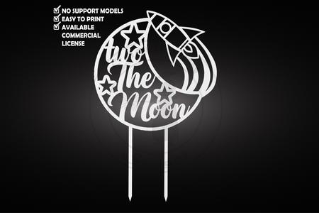 Two the Moon: Topper and Plant Decoration